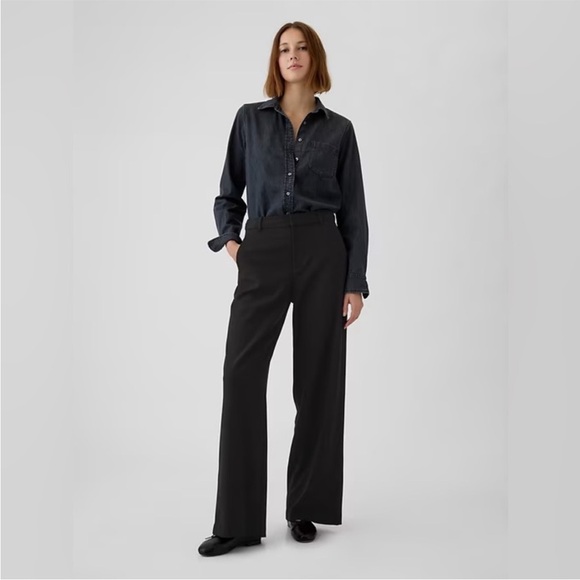 GAP Pants - NWT! GAP Black 365 High Rise Brushed Twill Trousers - Multiple 🩷 #523055